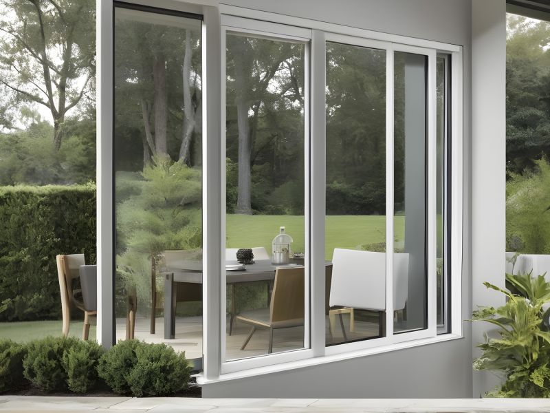 Sliding window in a modern kitchen